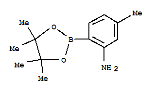 2-氨基-4-甲基苯硼酸频那醇酯结构式