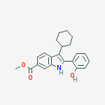 Structure of METHYL 3-CYCLOHEXYL-2-(2-HYDROXYPHENYL)-1H-INDOLE-6-CARBOXYLATE