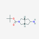 Structure of (3aR,6aS)-rel-Cyclopenta[c]pyrrole-2(1H)-carboxylic acid, 5-aminohexahydro-, 1,1-dimethylethyl ester