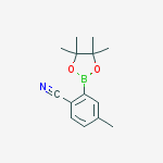 Structure of Benzonitrile, 4-methyl-2-(4,4,5,5-tetramethyl-1,3,2-dioxaborolan-2-yl)-