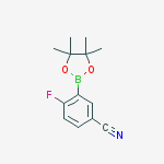 Structure of 4-FLUORO-3-(4,4,5,5-TETRAMETHYL-1,3,2-DIOXABOROLAN-2-YL) BENZONITRILE