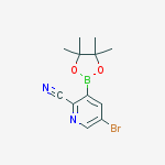 Structure of 2-Pyridinecarbonitrile,5-bromo-3-(4,4,5,5-tetramethyl-1,3,2-dioxaborolan-2-yl)-
