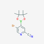 Structure of 2-Pyridinecarbonitrile,5-bromo-4-(4,4,5,5-tetramethyl-1,3,2-dioxaborolan-2-yl)-