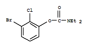 3-BROMO-2-CHLOROPHENYL N,N-DIETHYLCARBAMATE结构式