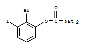 Structure of 2-BROMO-3-IODOPHENYL N,N-DIETHYLCARBAMATE