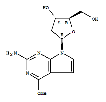 Structure of 2-AMINO-4-METHOXY-7-(BETA-D-2-DEOXYRIBOFURANOSYL)PYRROLO[2,3-D]PYRIMIDINE