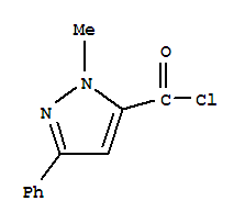Structure of 1-METHYL-3-PHENYL-1H-PYRAZOLE-5-CARBONYL CHLORIDE