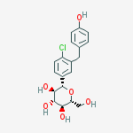 Structure of ((2R,3S,4R,5R,6S)-6-(4-chloro-3-(4-((S)-tetrahydrofuran-3-yloxy)benzyl)phenyl)-3,4,5-trihydroxytetrahydro-2H-pyran-2-yl)Methyl acetate