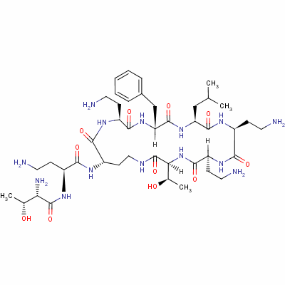 Structure of POLYMYXIN B NONAPEPTIDE HYDROCHLORIDE