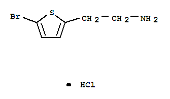 Structure of 2-THIOPHENEETHANAMINE, 5-BROMO-, HYDROCHLORIDE