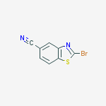 Structure of 5-Benzothiazolecarbonitrile, 2-Bromo-