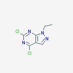 4,6-Dichloro-1-ethyl-1H-pyrazolo[3,4-d]pyrimidine结构式