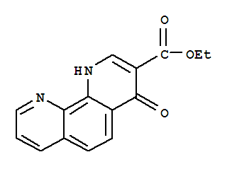 4-OXO-1,4-DIHYDRO-[1,10]PHENANTHROLINE-3-CARBOXYLIC ACID ETHYL ESTER结构式