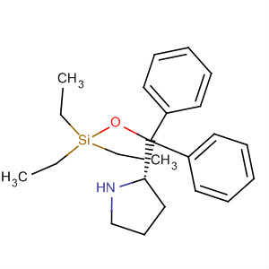 Structure of Pyrrolidine, 2-[diphenyl[(triethylsilyl)oxy]methyl]-, (2S)-