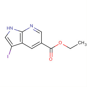 1H-Pyrrolo[2,3-b]pyridine-5-carboxylic acid, 3-iodo-, ethyl ester结构式