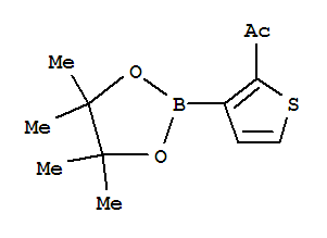 1-[3-(4,4,5,5-TETRAMETHYL-[1,3,2]DIOXABOROLAN-2-YL)-THIOPHEN-2-YL]-ETHANONE结构式