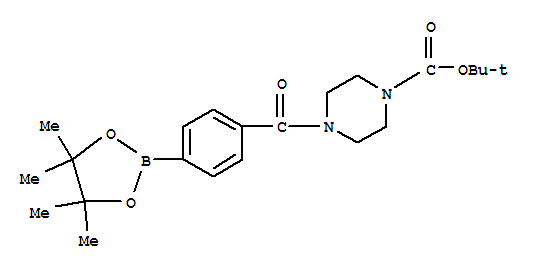 Structure of 1-BOC-4-[4-(4,4,5,5-TETRAMETHYL-[1,3,2]DIOXABOROLAN-2-YL)-BENZOYL]-PIPERAZINE