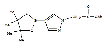 Structure of 1-(ETHOXYCARBONYLMETHYL)-1H-PYRAZOLE-4-BORONIC ACID, PINACOL ESTER