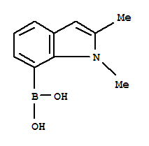 Structure of 1,2-DIMETHYL-1H-INDOLE-7-BORONIC ACID