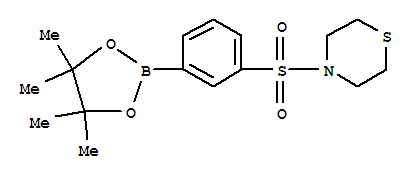 Structure of 4-[3-(4,4,5,5-TETRAMETHYL-[1,3,2]DIOXABOROLAN-2-YL)-BENZENESULFONYL]-THIOMORPHOLINE