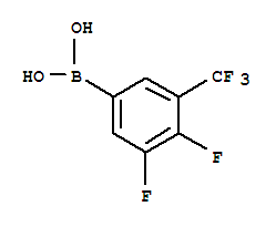 Structure of 3,4-DIFLUORO-5-(TRIFLUOROMETHYL)-PHENYLBORONIC ACID
