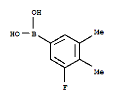 3,4-二甲基-5-氟苯硼酸结构式