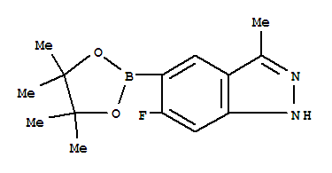 Structure of 6-FLUORO-3-METHYL-5-(4,4,5,5-TETRAMETHYL-[1,3,2]DIOXABOROLAN-2-YL)-1H-INDAZOLE