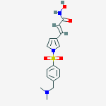 Structure of (E)-3-[1-[4-[(dimethylamino)methyl]phenyl]sulfonylpyrrol-3-yl]-N-hydroxyprop-2-enamide
