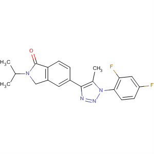 Structure of 1H-Isoindol-1-one,5-[1-(2,4-difluorophenyl)-5-methyl-1H-1,2,3-triazol-4-yl]-2,3-dihydro-2-(1-methylethyl)-
