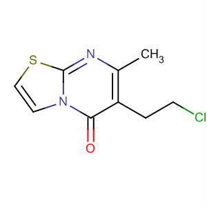 Structure of 5H-Thiazolo[3,2-a]pyrimidin-5-one, 6-(2-chloroethyl)-7-methyl-