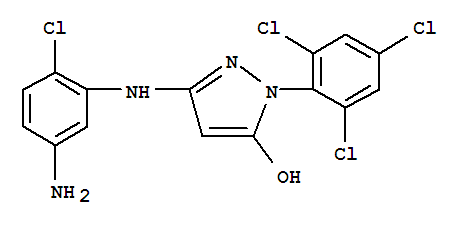 Structure of 1-(2,4,6-Trichlorophenyl)-3-(2-chloro-5-aminoanilino)-5-pyrazolone