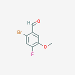 Structure of 2-BROMO-4-FLUORO-5-METHOXYBENZALDEHYDE