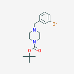 Structure of TERT-BUTYL 4-(3-BROMOBENZYL)PIPERAZINE-1-CARBOXYLATE