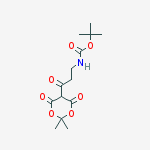 Structure of tert-butyl 3-(2,2-dimethyl-4,6-dioxo-1,3-dioxan-5-yl)-3-oxopropylcarbamate