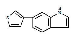 Structure of 6-THIOPHEN-3-YL-1H-INDOLE