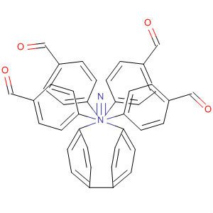 Structure of Benzaldehyde, 4,4',4'',4'''-([1,1'-biphenyl]-4,4'-diyldinitrilo)tetrakis-