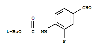 Structure of 4-N-BOC-AMINO-3-FLUOROBENZALDEHYDE