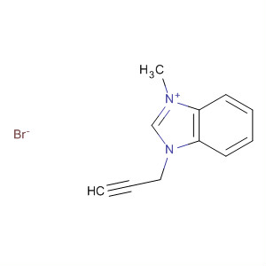 Structure of 1H-Benzimidazolium, 1-methyl-3-(2-propynyl)-, bromide