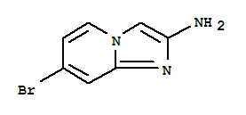 Structure of IMIDAZO[1,2-A]PYRIDIN-2-AMINE, 7-BROMO-