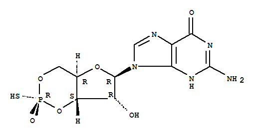 Structure of RP-GUANOSINE 3,5-CYCLIC MONOPHOSPHOTHIOATE TRIETHYLAMINE