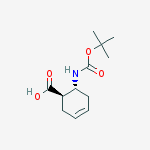Structure of TRANS-1-(TERT-BUTYLOXYCARBONYL-AMINO)-CYCLOHEX-4-ENYL-2-CARBOXYLIC ACID