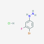 (4-Bromo-3-fluorophenyl)hydrazine hydrochloride结构式