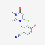 Structure of 2-((6-chloro-3-Methyl-2,4-dioxo-3,4-dihydropyriMidin-1(2H)-yl)Methyl)-4-fluorobenzonitrile