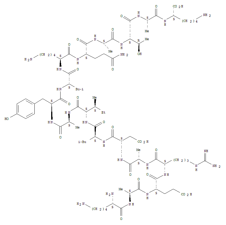 Structure of C84H144N24O25