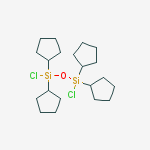Structure of 1,1,3,3-TETRACYCLOPENTYLDICHLORODISILOXANE