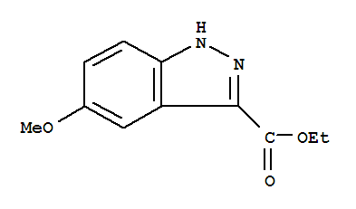 Structure of 5-METHOXY-1H-INDAZOLE-3-CARBOXYLIC ACID ETHYL ESTER