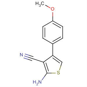 Structure of 3-Thiophenecarbonitrile, 2-amino-4-(4-methoxyphenyl)-