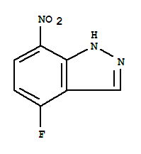 Structure of 4-FLUORO-7-NITRO INDAZOLE