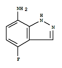 Structure of 7-AMINO-4-FLUORO INDAZOLE