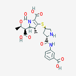 (3S,4S,4aS,5R)-6-[[(3S,5S)-5-[[(3-Carboxyphenyl)amino]carbonyl]-3-pyrrolidinyl]thio]-3,4,4a,5-tetrahydro-3,5-dimethyl-1-oxo-1H-pyrrolo[1,2-c][1,3]oxazine-4,7-dicarboxylic Acid结构式